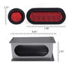 G-PLUS LED Trailer Steel Box Kit Rear Lights,Compatible With Trailer/Truck W/ 6" Oval Tail Light & 2" Marker Lamp (Red lens) Luces Traseras Brake LightsAssembly