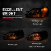 G-PLUS Headlights Assembly Front Headlamps Pair, Compatible with Toyota Echo 2000-2002, LH & RH 2PCS, Clear Lens Chrome Housing Amber Reflector, 8115052190, 8111052190,faros delanteros