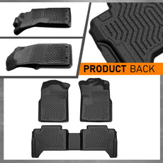 G-PLUS Floor Mats for Toyota Tacoma Double Cab 2005-2015 TPE Black Product Specifications