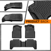 G-PLUS Floor Mats Compatible with Toyota Tacoma 2005-2015 Double Cab All Weather Full Cover Protection TPE Car Floor Cargo Liners Accessories 3 Piece,Black