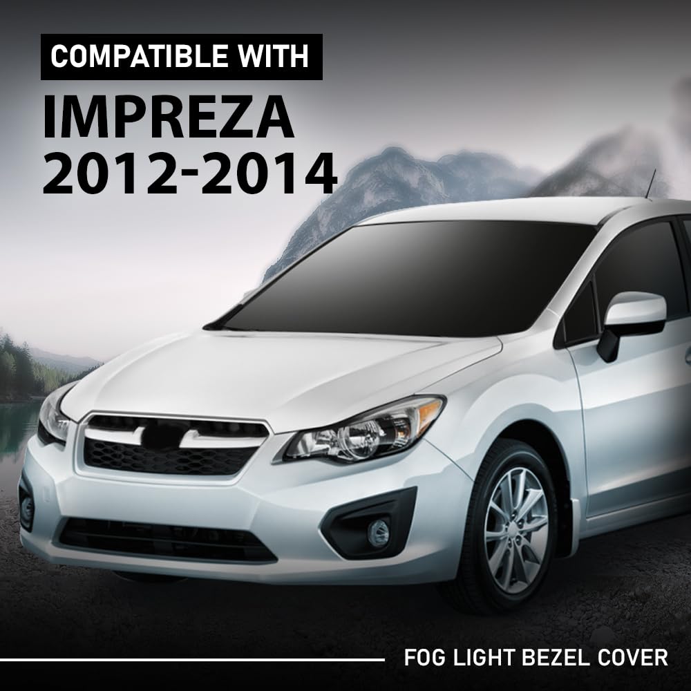 G-PLUS Fog Light Bezel Cover Set Right & Left Compatible with Subaru Impreza 2012-2014 57731FJ000, 57731FJ001