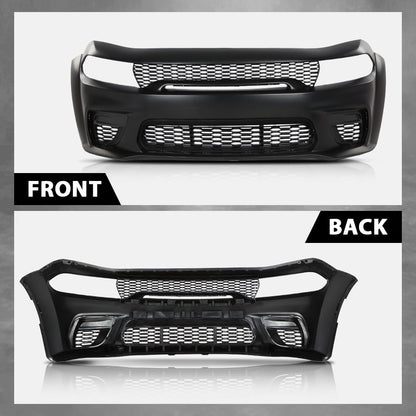 G-PLUS Front Rear Bumper Body Kit Compatible with Dodge Charger SRT Style 2015-2023 Widebody Full Bumper Replacement Assembly