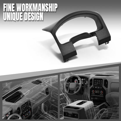 G-PLUS Dash Bezel Trim Instrument Cluster Cover Panel Compatible with Ford F150 2004-2008/Fit Lariat models Black