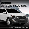 G-PLUS Front Bumper Cover Upper Lower Grille Set Compatible with Chevy Equinox 2018-2021 Grill 84150736, GM1200760, 84226249, 84226250