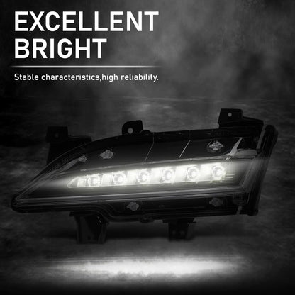 G-PLUS LED Front Fog Light Daytime Running Light Lamp Compatible with Lincoln MKC 2015-2018 EJ7Z13200D, FO2562100 Black Left Side