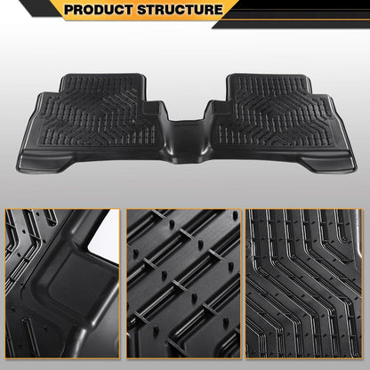 G-PLUS TPE Floor Mats Cargo Liner Compatible with Ford Escape 2013-2019/Fit Ford C-Max 2013-2018 All Weather Full Cover Protection 1st & 2nd Row