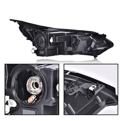 G-PLUS Passenger Side RH Headlamp Clear Lens LED DRL Headlight Assembly, Compatible with Chevy Equinox 2018 2019 2020 w/Factory Halogen Headlight 84428283 Bumper Headlamps,faros delanteros