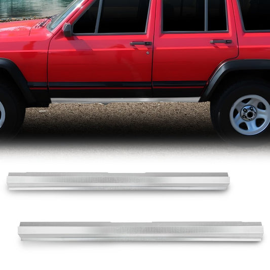 G-PLUS Slip-on Rocker Panel Left and Right Side Compatible with Jeep Cherokee 4 Door 1984-2001/Fit Jeep Wagoneer & Comanche 4 Door 1984-1996 CH1600101 CH1601101