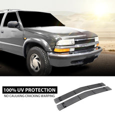 G-PLUS Grille Insert for Chevy Blazer C/K Pickup Suburban Tahoe 1994-1999 Black Side View