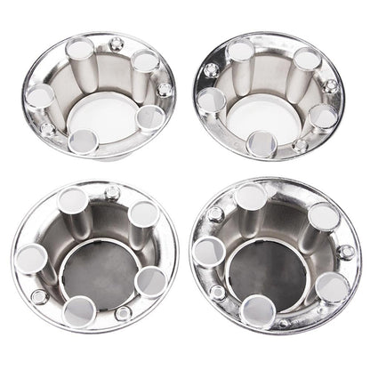 G-PLUS Chrome Wheel Hub Center Caps with 12 mounting Screws, Compatible with Ford F150 Truck/Bronco 1980-1996, Fit Ford Van 1992-1996 4x4 Front 4WD Wheel Drive