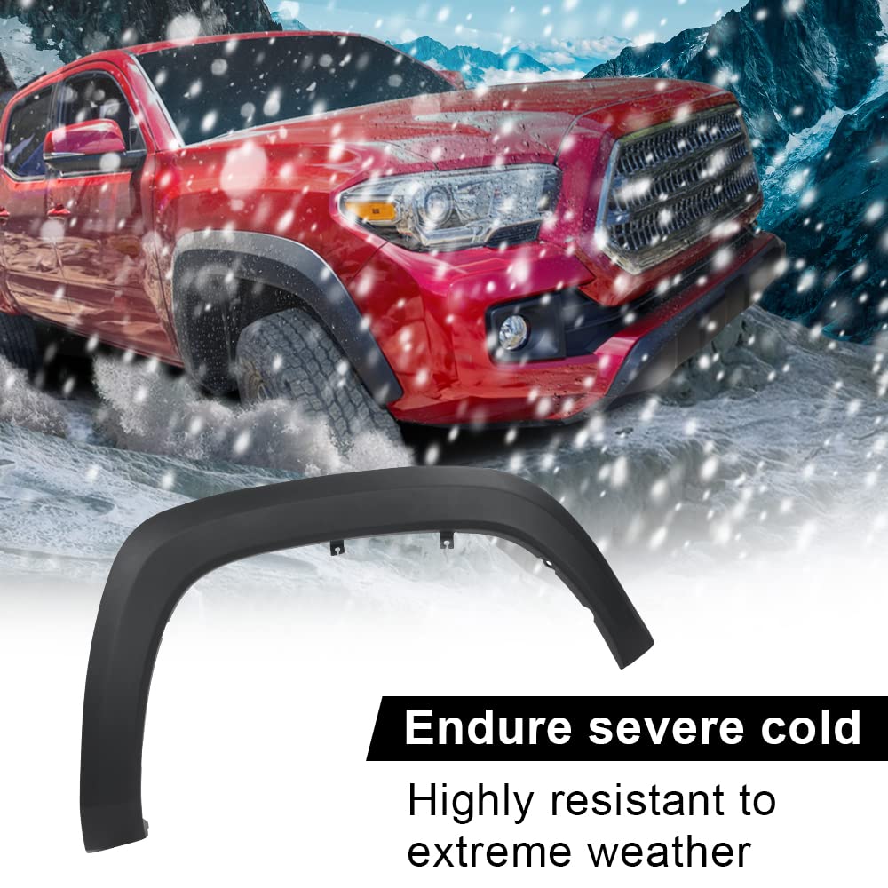 G-PLUS Fender Flares Compatible with Toyota Tacoma 2016-2021 Fender Flares Moulding Trim Wheel Opening Molding (Replace For# 7587104060 TO1291109C) Factory Style