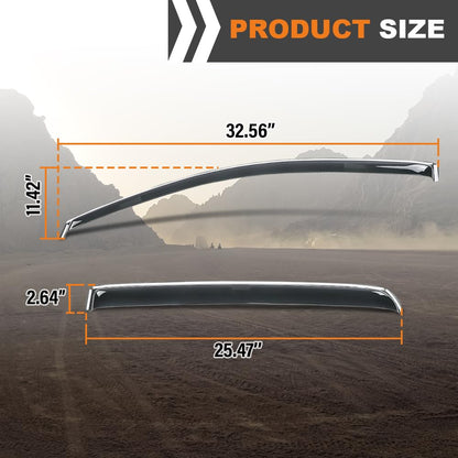 G-PLUS in-Channel Side Window Vent Visor Deflectors Rain Guards Compatible with Chevy Colorado Crew Cab 2015-2022; Fit GMC Canyon Crew Cab 2015-2022; Not Fit Extended/Double Cab 4 PCS Smoky
