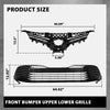 G-PLUS Front Bumper Upper & Lower Grille Black Trim Compatible with Toyota Camry LE XLE 2018-2020 5310106A70