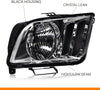 G-PLUS Headlights Assembly Compatible with Ford Mustang 2005-2009 4R3Z13008AA, 4R3Z13008AB Bumper Headlamps Left & Right Clear Lens Chrome Housing Amber Reflector faros delanteros