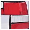 G-PLUS Taillight Taillamp Lens Red Left & Right Pair Set Compatible with Ford Mustang 1987-1993 E7ZZ13405A, E7ZZ13404A, FO2800168, FO2801168