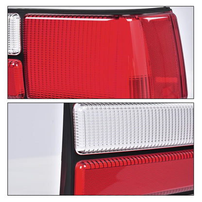 G-PLUS Taillight Taillamp Lens Red Left & Right Pair Set Compatible with Ford Mustang 1987-1993 E7ZZ13405A, E7ZZ13404A, FO2800168, FO2801168