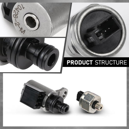 G-PLUS Transmission Valve Body Solenoid Sensor kits Compatible with Nissan Altima Rogue L4 2.5L (QR25DE Engine) 2009-2012, Fit Nissan Sentra 2007-2012, CVT JF011E RE0F10A