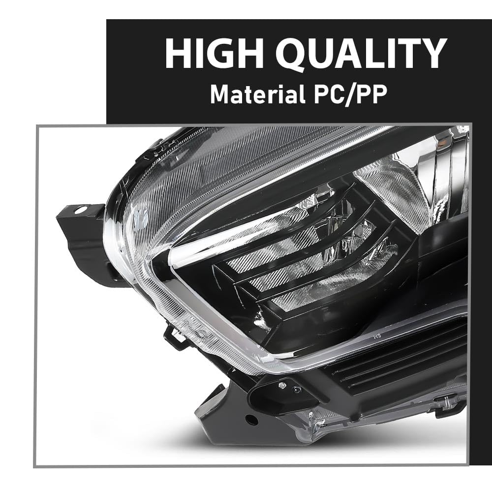 G-PLUS Headlights Compatible with 2016-2022 Toyota Tacoma,Headlamps w/o LED DRL Clear Lens Black Housing Amber Reflector, Left Driver & Right Passenger TO2502243, TO2503243 faros delanteros