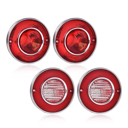 G-PLUS Tail Lights Assembly with Backup Lights Compatible with Chevy Corvette 1975 1976 1977 1978 1979 Tail Brake Lamps 4PCS 924028 Luces Traseras Rear Brake Lamps Assembly
