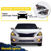 G-PLUS Headlights Compatible With 2013 2014 2015 Nissan Altima 4-Door Sedan Factory Style Automotive Halogen Model Headlamps (Clear Lens Black Housing Amber Reflector),faros delanteros