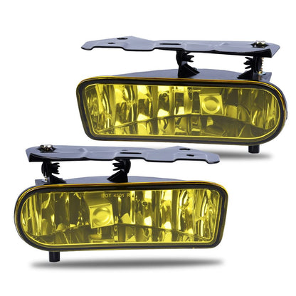 G-PLUS Front Bumper Fog Lights Assembly Compatible With Cadillac Escalade 2002 2003 2004 2005 2006,Driving Fog Lamps w/ 899 12V 37.5W Bulbs(Yellow Lens)