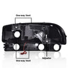G-PLUS LED Headlights Assembly Compatible with 1999-2007 GMC Sierra 1500HD 2500HD 3500/Fit 1999-2006 GMC Yukon XL 1500 2500,DRL Headlamps Pair Smoky Lens Black Housing Clear Reflector,faros delanteros