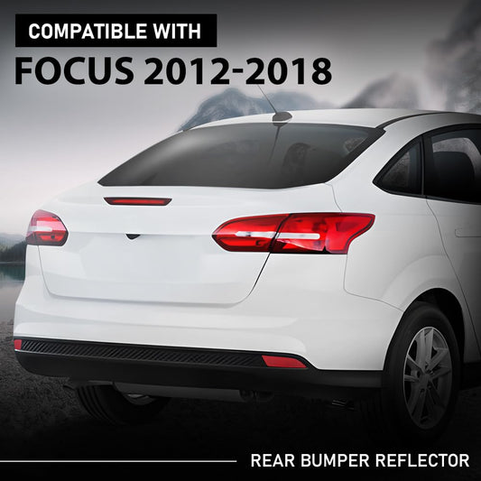 G-PLUS Rear Right Bumper Reflector, Compatible with Ford Focus S SEL Titanium 2012-2018, Passenger Side, FO1185101, BM5Z13A565A