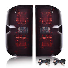 G-PLUS Smoke Lens Tail Lights for Chevy Silverado 2016-2019 with Harness