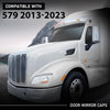 G-PLUS Pair Door Mirror Covers Chrome, Compatible with Peterbilt 579 2013-2023, LH Driver & RH Passenger Side 2PCS