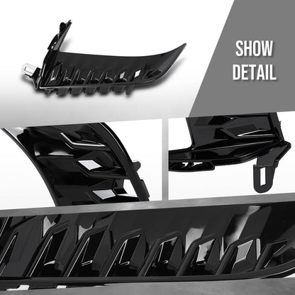 G-PLUS Front Left Bumper Side Trim Molding w/o Sensor Hole Compatible with Toyota Camry SE 2025 TO1038285, 52713AQ020 Glossy Black