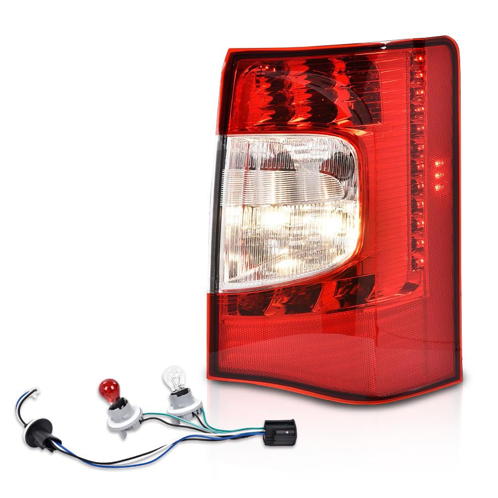 G-PLUS LED Rear Tail Lights Lamps Right w/Bulbs Compatible with Chrysler Town & Country 2011-2016 CH2800198, CH2801198,5182531AE, 5182530AE Luces Traseras Rear Brake Lamps Assembly