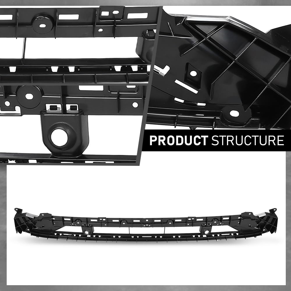 G-PLUS Front Lower Face Bar Grille Compatible with Audi Q5 2021 2022 2023 2024 80A807647G9B9, AU1036123 Black