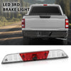 G-PLUS LED 3rd Third Brake Light w/Camera Tow Vision High Mount Fit Ford F250 F350 Super Duty 2017-2022 High Mount Stop Lamp, Red & Clear Lens Chrome Housing