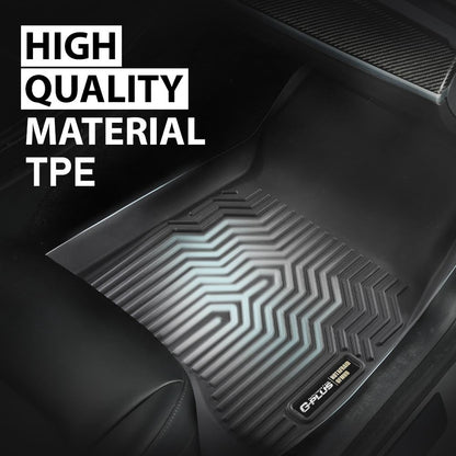 G-PLUS Floor Mats Compatible with Honda Accord 2023-2024 All Weather Full Cover Protection 1st & 2nd Row Liner TPE Car Floor Cargo Liners Accessories Black
