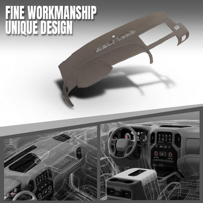 G-PLUS TPE Dash Cover Dashboard Fit Chevy Silverado (LS, LT, or Work Truck ONLY) 2007 2008 2009 2010 2012 2013 Fit GMC Sierra (SL, SLE, or Work Truck ONLY) 2007 2008 2009 2010 2012 2013 Brown