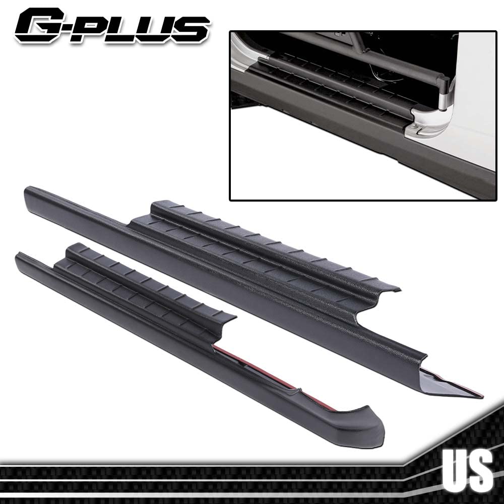 G-PLUS Rocker Panel Black Compatible with Chevy Silverado 1500 Crew Cab 2014 2015 2016 2017 2018 Rocker Panel Protector Guard Covers