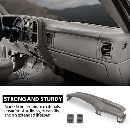 G-PLUS Upper Dashboard Dash Cover Compatible with Chevy Silverado GMC Sierra 1500 2500HD 3500 1999-2006/ Chevy Avalanche Tahoe 2000-2006/ GMC Yukon 2001-2006 (Gray)