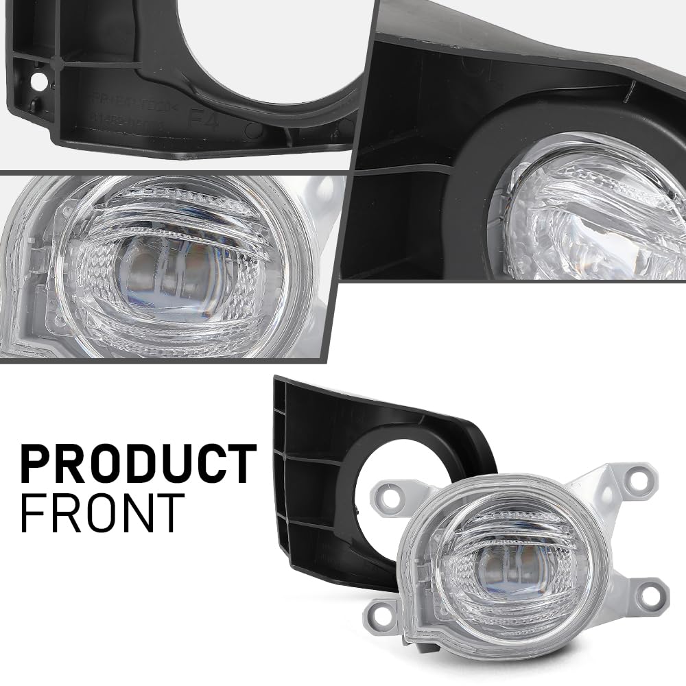 G-PLIS Pair Front Bumper Fog Light with Bracket Left Right Compatible with Toyota Corolla Cross XLE & XLE Hybrid 2022-2024 81482-0A110, 81210 12240, 116-10303R, 116-10304L, TO1038252, TO2592142 Black
