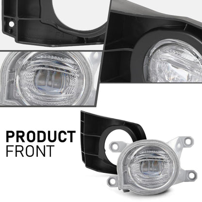 G-PLIS Pair Front Bumper Fog Light with Bracket Left Right Compatible with Toyota Corolla Cross XLE & XLE Hybrid 2022-2024 81482-0A110, 81210 12240, 116-10303R, 116-10304L, TO1038252, TO2592142 Black