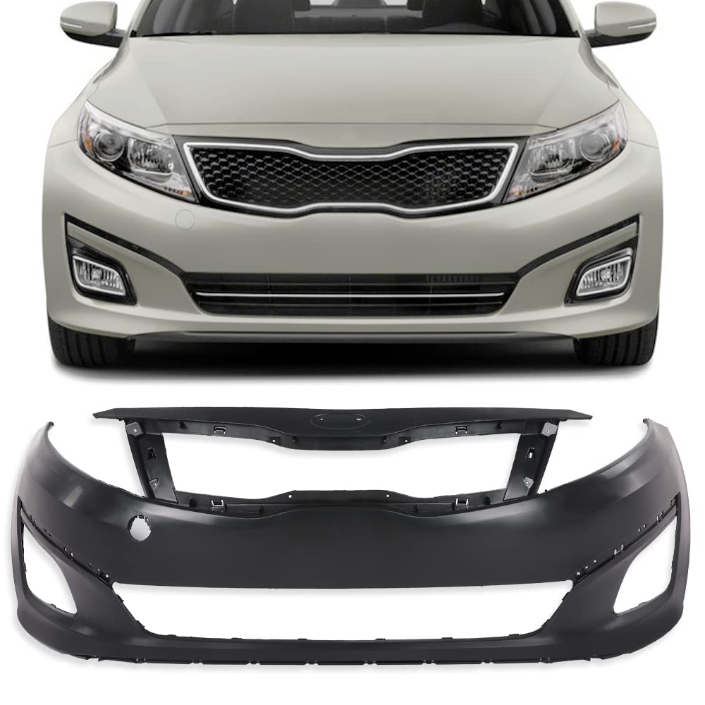 G-PLUS Front Bumper Cover Fascia Compatible with Kia Optima EX LX SXL SX Limited 2014 2015, KI1000169 865112T500, Primed Black