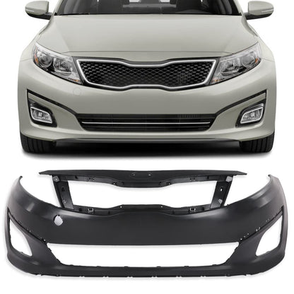 G-PLUS Front Bumper Cover Fascia Compatible with Kia Optima EX LX SXL SX Limited 2014 2015, KI1000169 865112T500, Primed Black
