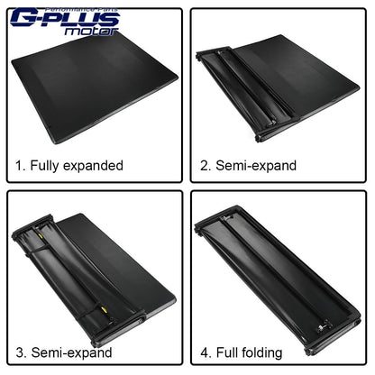 G-PLUS Soft Quad Fold Truck Bed Tonneau Cover Compatible with Toyota Tundra 2014-2021 Standard Short Bed 6'5''