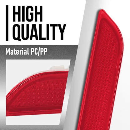 G-PLUS Rear Right Bumper Reflector Compatible with Benz GLE300d 4Matic Sport Utility 4-Door 2016, Fit Benz GLE350 4Matic Sport Utility 4-Door 2016-2017 Red