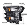 G-PLUS Headlights & Fog Lights Assembly Fit Ford F150 2015-2017 Headlamps Clear lens Black Housing Amber Reflector