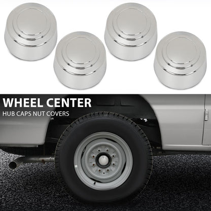 G-PLUS Wheel Center Hub Caps Nut Covers 8 Lug 16 inch Chrome Compatible with Ford F250 F350 Truck 1995-1997/ Fit Ford E150 E250 E350 E450 Van 1995-2008