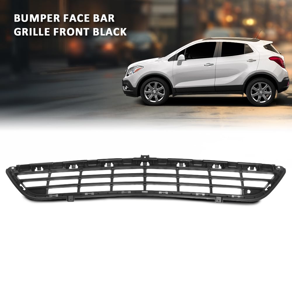 G-PLUS Front Bumper Face Bar Grille Compatible with Buick Encore 2013 2014 2015 2016 42334417, GM1036162 Black