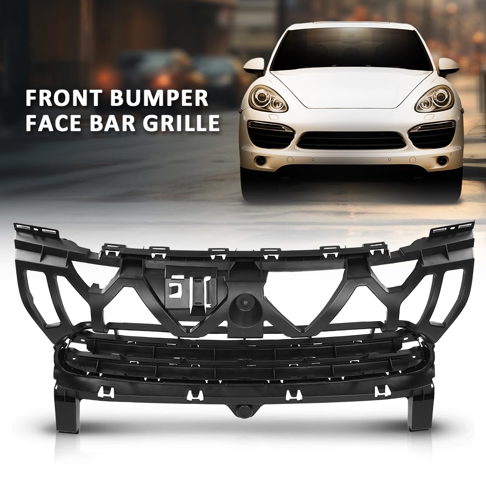 G-PLUS Front Bumper Face Bar Grille, Compatible with Porsche Cayenne 2011-2014, 95850568301, PO1036107