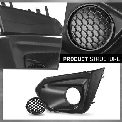 G-PLUS Front Bumper Fog Light Lamp Bezel Cover Replacement Compatible with Subaru Impreza 2012-2014 LH & RH 57731FJ000, 57731FJ010