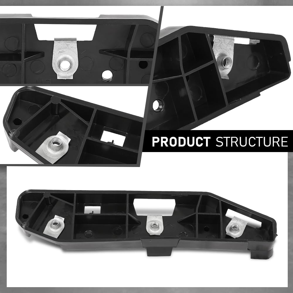G-PLUS Front Left Side Bumper Mount Bracket Compatible with Ford Edge 2019-2022 PP Black