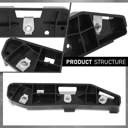 G-PLUS Front Left Side Bumper Mount Bracket Compatible with Ford Edge 2019-2022 PP Black